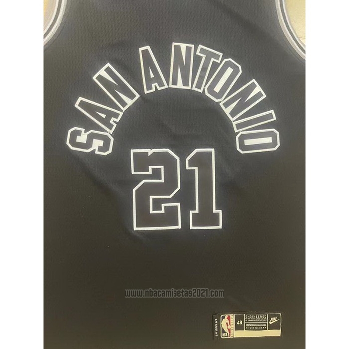 Camiseta San Antonio Spurs Tim Duncan #21 Statement 2022-23 Negro